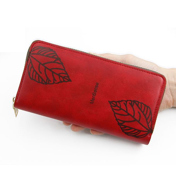 new womens wallets and purses pu leather wallet female wristband vintage leaf print long women purse large capacity money bag, Red;black
new womens wallets and purses pu leather wallet female wristband vintage leaf print long women purse large capacity money bag, Red;black