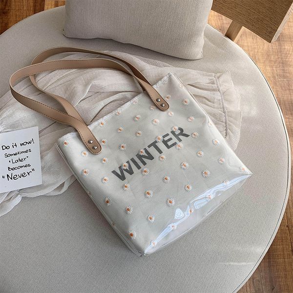new fashion handbag shoulder bag & elegant vintage transparent jelly daisy embroidery bag width 36cm height 31cm thickness 9.5cm
new fashion handbag shoulder bag & elegant vintage transparent jelly daisy embroidery bag width 36cm height 31cm thickness 9.5cm