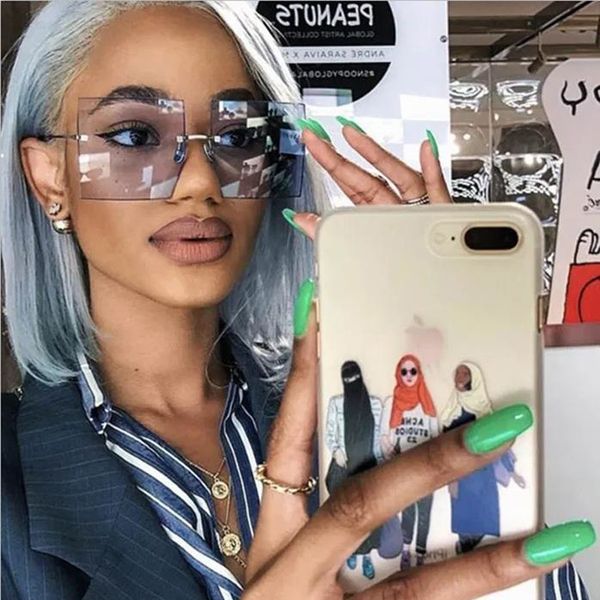 oversized square sunglasses 2019 brand designer big shades transparent orange glasses new crystal rimless sunglasses women men, White;black
oversized square sunglasses 2019 brand designer big shades transparent orange glasses new crystal rimless sunglasses women men, White;black