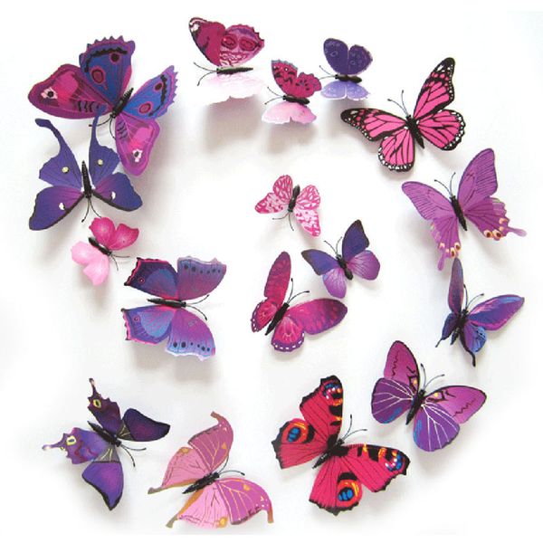 12pcs/lot diy 3d butterflies wall stickers magnet pvc butterflies wallpaper stickers for kids room wedding decoration 
12pcs/lot diy 3d butterflies wall stickers magnet pvc butterflies wallpaper stickers for kids room wedding decoration