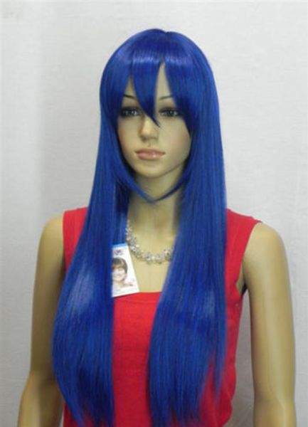 brand new fashion dark blue women's long straight cosplay full wig hair wigs+cap, Black
brand new fashion dark blue women's long straight cosplay full wig hair wigs+cap, Black