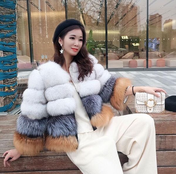 elegant maomaokong brand three quarters patchwork fur coats long sleeve crew neck winter warm pie overcomes fur women parkas, Black
elegant maomaokong brand three quarters patchwork fur coats long sleeve crew neck winter warm pie overcomes fur women parkas, Black