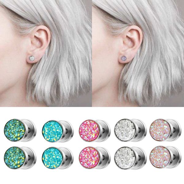 1pair shiny acrylic crystal stud earrings punk stainless steel earrings for women barbell ear piercing ear studs plug jewelry, Golden;silver
1pair shiny acrylic crystal stud earrings punk stainless steel earrings for women barbell ear piercing ear studs plug jewelry, Golden;silver