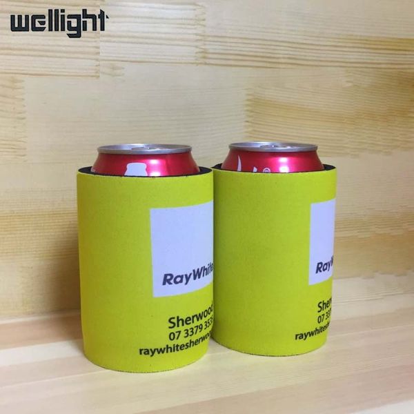 

300pcs/lot stubby holders neoprene can cooler holder wedding gifts custom your logo ice cooler bag beer coolers for bars party