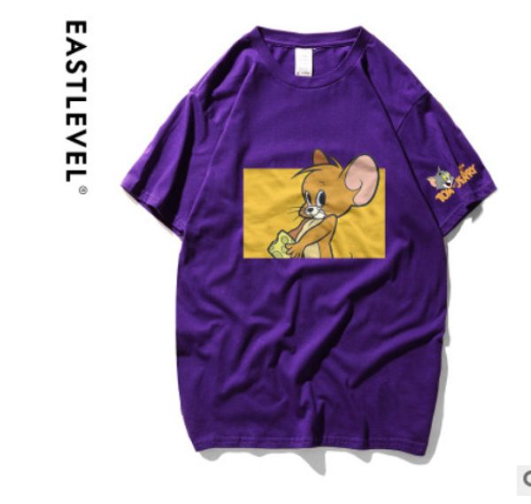 ete american fashion brand printing couple tom and jerryt-shirt summer short sleeve cotton loose all-around t-shirt, White;black
ete american fashion brand printing couple tom and jerryt-shirt summer short sleeve cotton loose all-around t-shirt, White;black