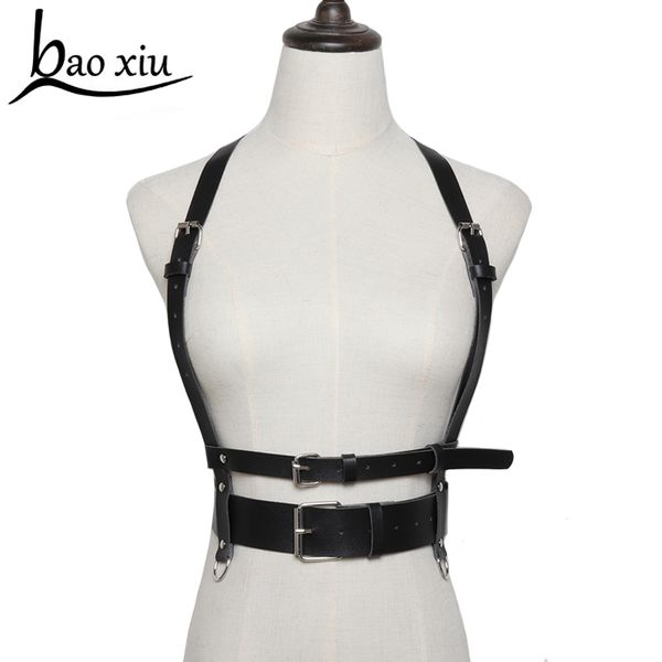 new fashion leather harness bra bondage wide punk harness waist thigh suspenders garter belt waistband straps, Black;brown
new fashion leather harness bra bondage wide punk harness waist thigh suspenders garter belt waistband straps, Black;brown