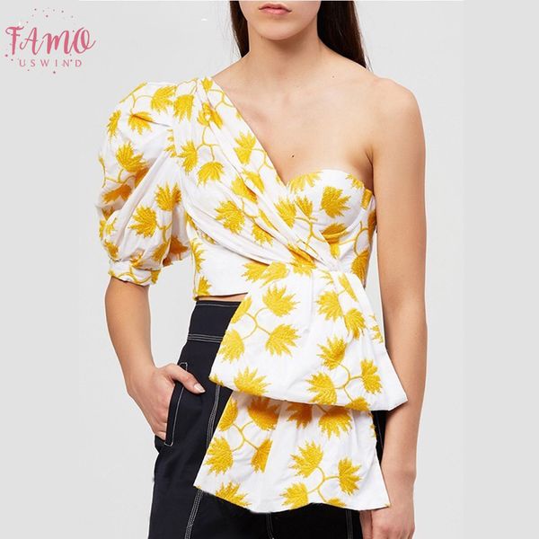 print puff half sleeve shirts blouse women off shoulder irregular crop female 2019 puff sleeve casual fashion tide, White
print puff half sleeve shirts blouse women off shoulder irregular crop female 2019 puff sleeve casual fashion tide, White