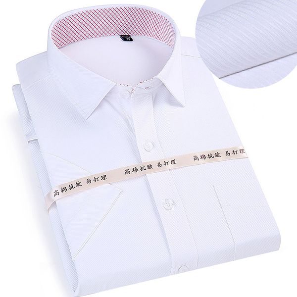 men's dress shirts 2021 summer men twill stitching collar short sleeve slim fit business male solid social professional wear, White;black
men's dress shirts 2021 summer men twill stitching collar short sleeve slim fit business male solid social professional wear, White;black