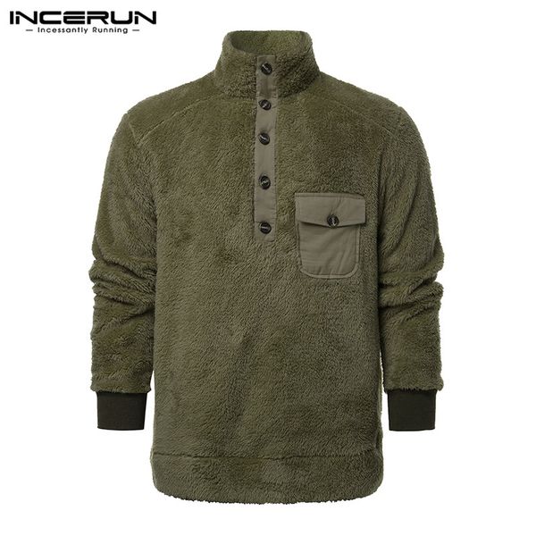 incerun winter men hoodies casual faux fleece stand collar 2019 button fluffy long sleeve pullovers streetwear sweatshirts s-5xl, Black
incerun winter men hoodies casual faux fleece stand collar 2019 button fluffy long sleeve pullovers streetwear sweatshirts s-5xl, Black