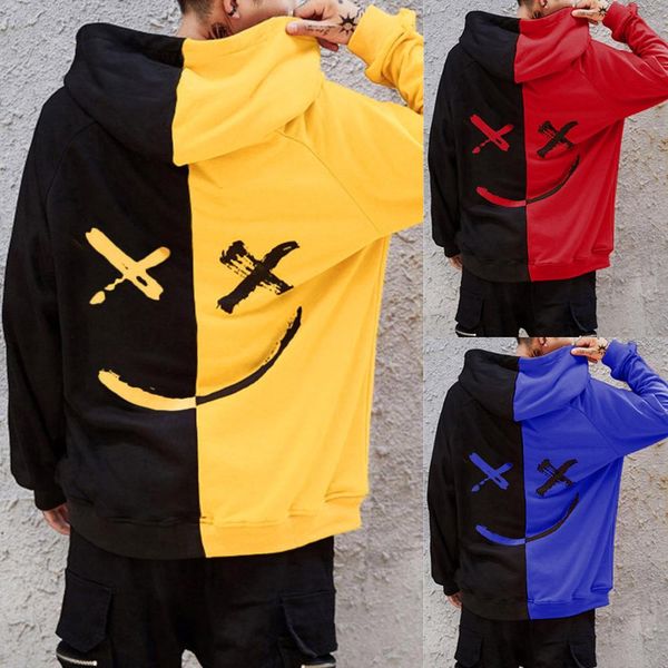 new fashion men's hoodies autumn and winter teen smile print casual pullover long sleeves streetwer yellow blue red s-5xl, Black
new fashion men's hoodies autumn and winter teen smile print casual pullover long sleeves streetwer yellow blue red s-5xl, Black
