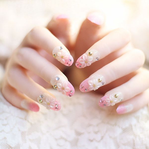 new arrival 24 pcs/set french bridal wedding flowers false nails nail art design acrylic full fake nail tips with glue, Red;gold
new arrival 24 pcs/set french bridal wedding flowers false nails nail art design acrylic full fake nail tips with glue, Red;gold
