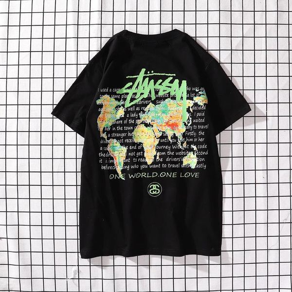 couple t-shirt 19ss summer cruise world map printing short sleeve letter cotton loose half sleeve new style, White;black
couple t-shirt 19ss summer cruise world map printing short sleeve letter cotton loose half sleeve new style, White;black