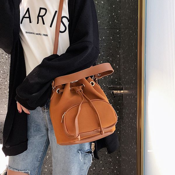frosted drawstring ladies bucket bag wear-resistant women's shoulder bag fashion solid color pu handbag ladies hand bags
frosted drawstring ladies bucket bag wear-resistant women's shoulder bag fashion solid color pu handbag ladies hand bags