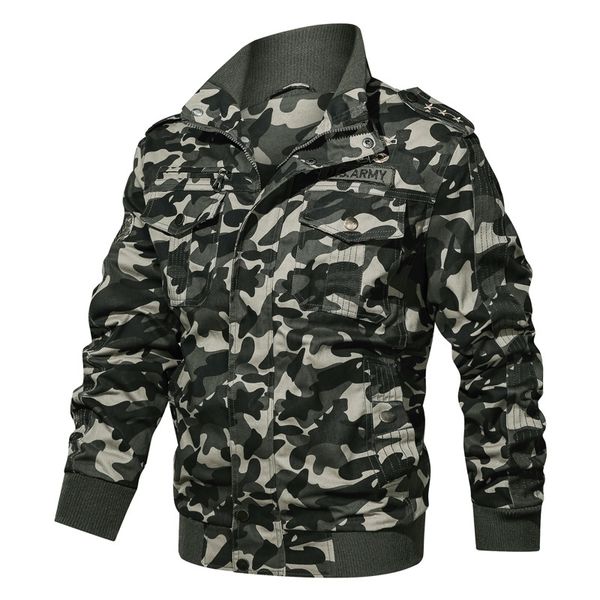 men jacket casual multi-pockets large size loose-fit camouflage workwear large size coat men's, Black;brown
men jacket casual multi-pockets large size loose-fit camouflage workwear large size coat men's, Black;brown