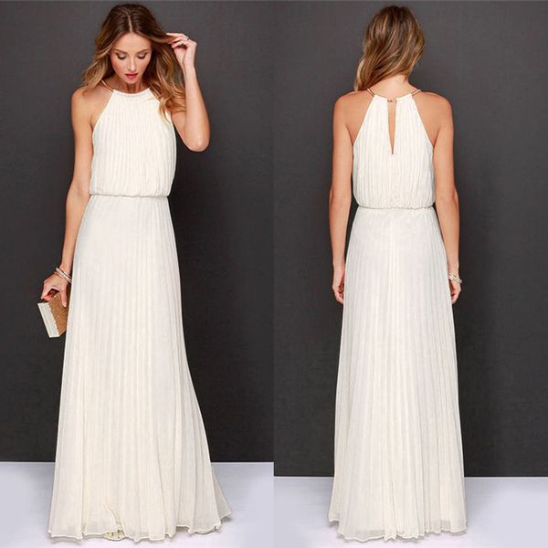 womens party designer evening dresses sleeveless maxi solid color female clothing fashion style casual apparel, White;black
womens party designer evening dresses sleeveless maxi solid color female clothing fashion style casual apparel, White;black