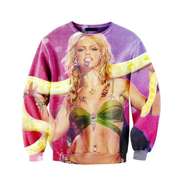 cloudstyle 2018 britney spears with python funny sweatshirts jumper 3d casual sweats fashion clothing plus size s-5xl, Black
cloudstyle 2018 britney spears with python funny sweatshirts jumper 3d casual sweats fashion clothing plus size s-5xl, Black
