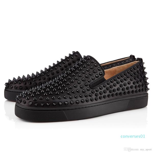 new sale designer shoes studded spikes flats shoes red bottoms shoes luxury mens womens party genuine leather sneakers size 36-46 co01, Black
new sale designer shoes studded spikes flats shoes red bottoms shoes luxury mens womens party genuine leather sneakers size 36-46 co01, Black