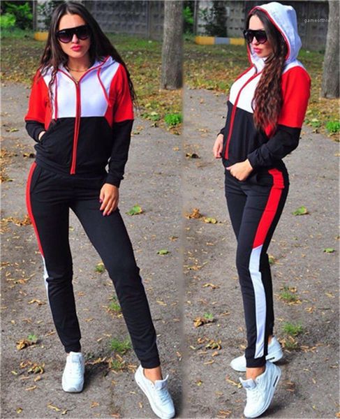 tracksuits women casual sport suit zipper pullover with long pants jogging 2pc set sportswear hooded women cardigan, Gray
tracksuits women casual sport suit zipper pullover with long pants jogging 2pc set sportswear hooded women cardigan, Gray