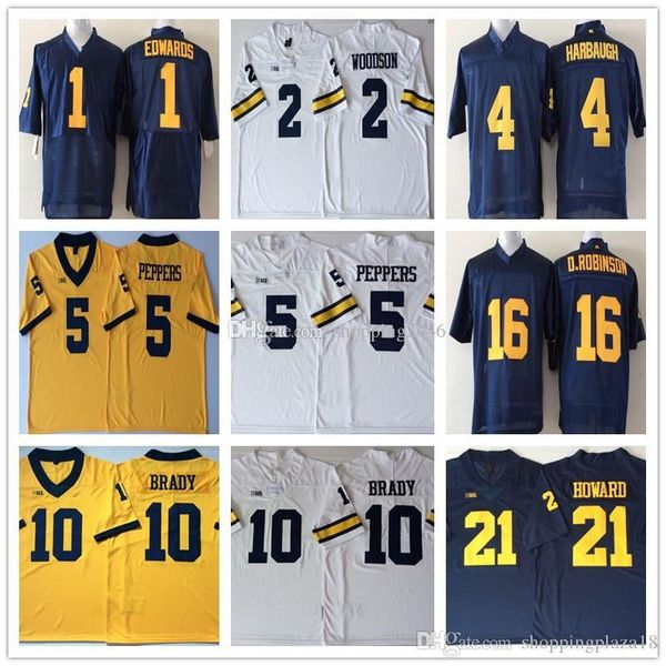 ncaa michigan wolverine 12 tom brady 2 charles woodson 4 jim harbaugh 5 jabrill peppers 16 denard robinson 21 desmond howard jerseys, Black;red
ncaa michigan wolverine 12 tom brady 2 charles woodson 4 jim harbaugh 5 jabrill peppers 16 denard robinson 21 desmond howard jerseys, Black;red