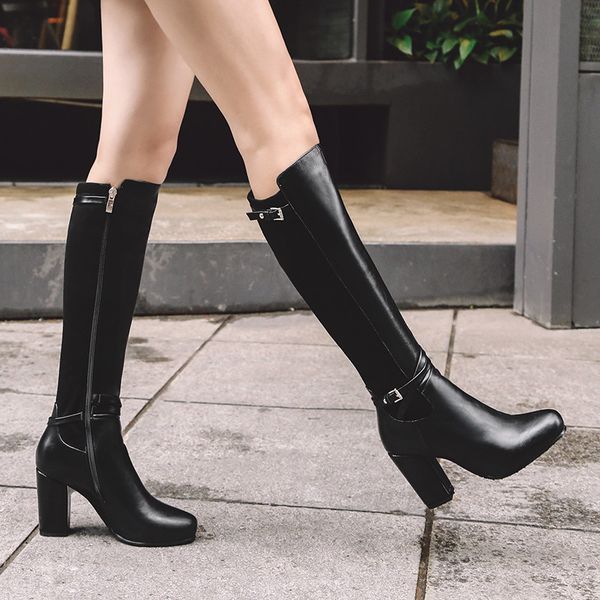 ymechic 2018 autumn winter buckle strap chunky block high heel ridding knee high knight motorcycle boots female black lady shoes
ymechic 2018 autumn winter buckle strap chunky block high heel ridding knee high knight motorcycle boots female black lady shoes