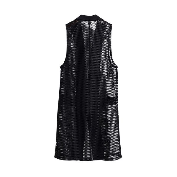 4xl m sleeveless woman black hollow out chemise femme korean ladies outwear jackets coats v neck jackets summer spring coats, Black;brown
4xl m sleeveless woman black hollow out chemise femme korean ladies outwear jackets coats v neck jackets summer spring coats, Black;brown