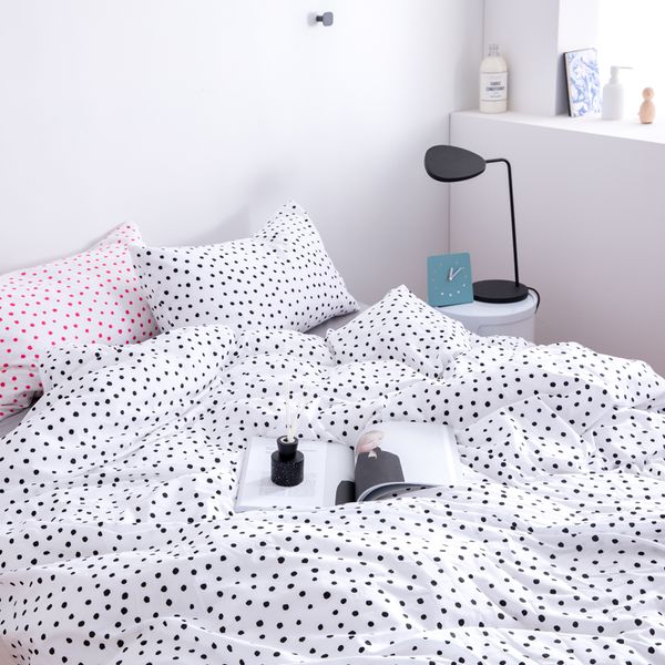 black red polka dot solid pink grey green blue bedding set twin king size duvet cover bedsheets pillowcase cotton textiles
black red polka dot solid pink grey green blue bedding set twin king size duvet cover bedsheets pillowcase cotton textiles