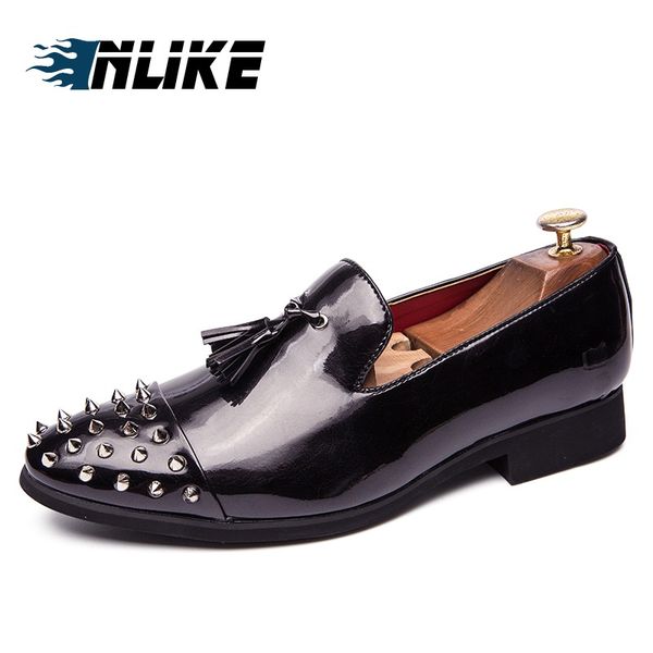 fashion pointed toe dress shoes men loafers patent tassel leather oxford shoes for mens dress, Black
fashion pointed toe dress shoes men loafers patent tassel leather oxford shoes for mens dress, Black