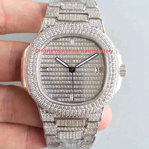 3 color watch 40.5mm nautilus 5719/1g-001 full diamond bezel bracelet cal.9015 324 s c movement automatic mens watches, Slivery;brown
3 color watch 40.5mm nautilus 5719/1g-001 full diamond bezel bracelet cal.9015 324 s c movement automatic mens watches, Slivery;brown