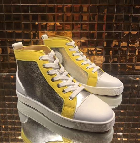 men red soles sneaker gold leather sneakers shoes for men party wedding shoes,fashion without spike red bottom sneaker high top, Black
men red soles sneaker gold leather sneakers shoes for men party wedding shoes,fashion without spike red bottom sneaker high top, Black