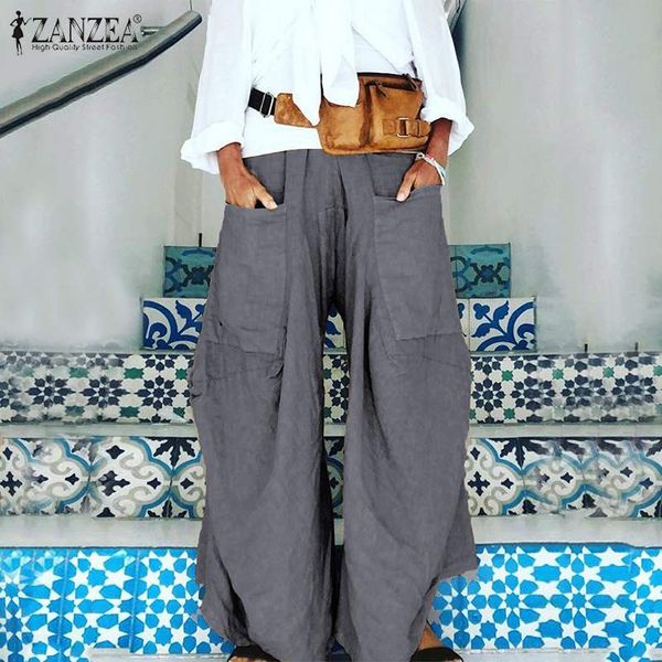 2020 plus size zanzea women casual solid elastic waist pockets party long harem trousers wide led pants pantalons femme robe, Black;white
2020 plus size zanzea women casual solid elastic waist pockets party long harem trousers wide led pants pantalons femme robe, Black;white