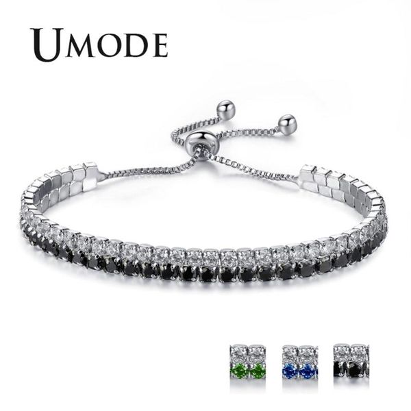 umode new fashion colorful zircon crystal bracelets for women double layer white gold box chain bracelet jewelry aub0125, Black
umode new fashion colorful zircon crystal bracelets for women double layer white gold box chain bracelet jewelry aub0125, Black