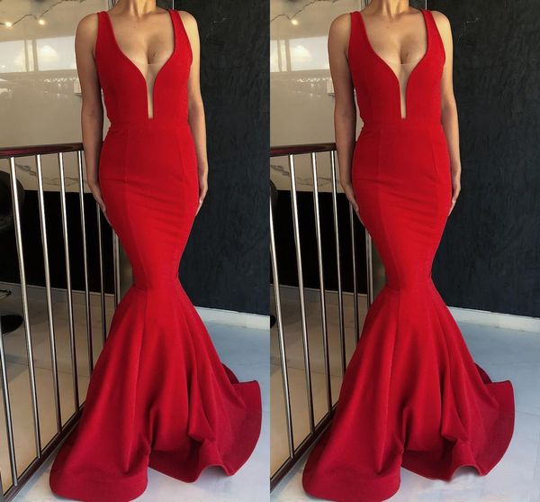 spaghetti straps long red mermaid evening dresses sleeveless simple floor length backless prom dresses formal dress abendkleider, Black;red
spaghetti straps long red mermaid evening dresses sleeveless simple floor length backless prom dresses formal dress abendkleider, Black;red