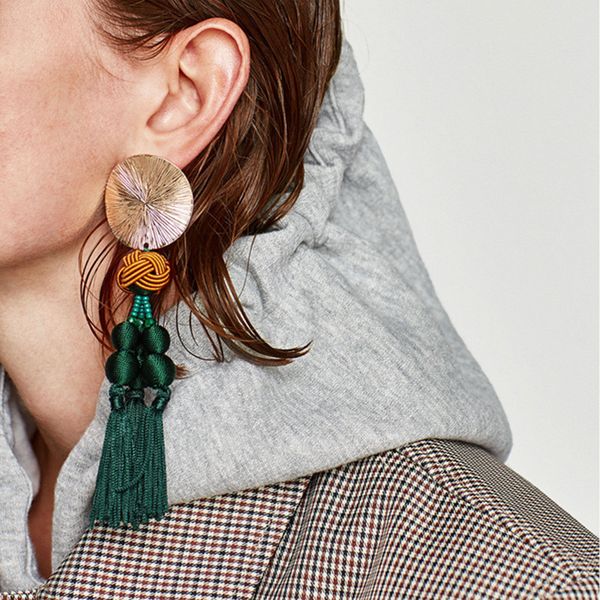 big fringed dangle earring pendientes exaggrated long tassel earrings thread statement drop earrings et146, Golden
big fringed dangle earring pendientes exaggrated long tassel earrings thread statement drop earrings et146, Golden