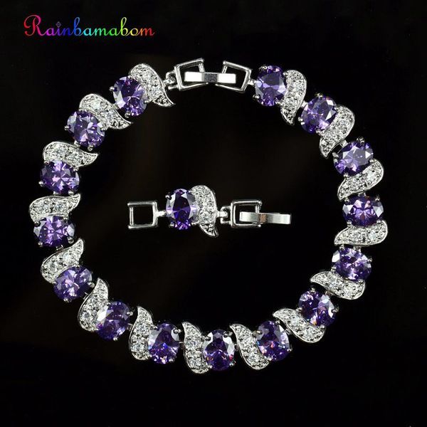 rainbamabom 925 sterling silver created moissanite amethyst gemstone bangle cuff charm diamonds bracelets fine jewelry wholesale, Black
rainbamabom 925 sterling silver created moissanite amethyst gemstone bangle cuff charm diamonds bracelets fine jewelry wholesale, Black