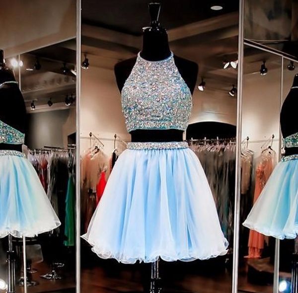 blue two piece halter neck evening dresses backless beaded bodice mini length prom dresses chiffon homecoming gowns dh1632, Black
blue two piece halter neck evening dresses backless beaded bodice mini length prom dresses chiffon homecoming gowns dh1632, Black