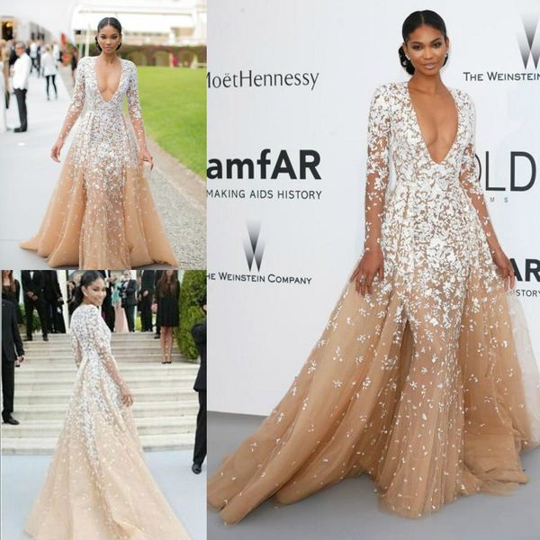 zuhair murad designer red carpet celebrity evening dresses long sleeve deep v neck champagne pageant special occasion party prom gowns, Black;red
zuhair murad designer red carpet celebrity evening dresses long sleeve deep v neck champagne pageant special occasion party prom gowns, Black;red