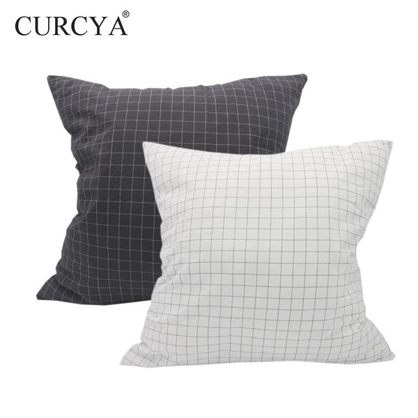 curcya dark gray white plaid washed cotton cushion cover car seat sofa throw pillow covers cases home decor bedding pillowcase
curcya dark gray white plaid washed cotton cushion cover car seat sofa throw pillow covers cases home decor bedding pillowcase