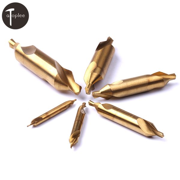 1pc 1mm 2mm 3mm 4mm 5mm 6mm type a hss titanium tone combined center drills double end countersinks drill bit set
1pc 1mm 2mm 3mm 4mm 5mm 6mm type a hss titanium tone combined center drills double end countersinks drill bit set