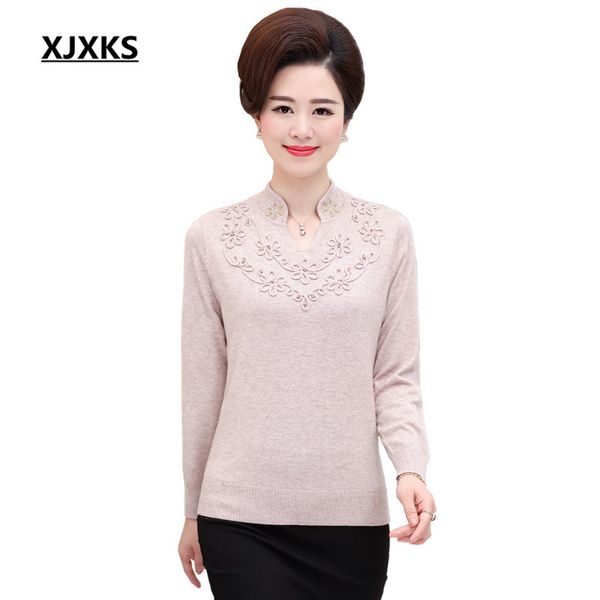 xjxks cashmere blended knitted sweater women fashion slim female pullover autumn winter warm solid color 5810, White;black
xjxks cashmere blended knitted sweater women fashion slim female pullover autumn winter warm solid color 5810, White;black