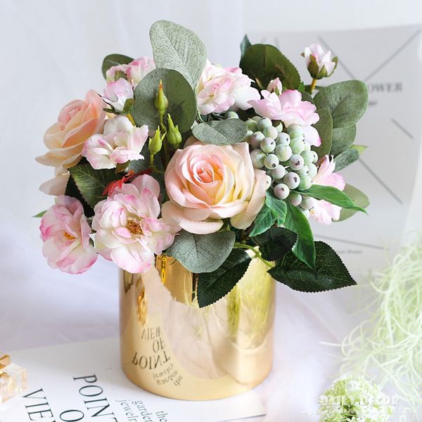 table flower silk flower art handmade ikebana artificial rose flowers arrangements floriculture fake with golden pot suit
table flower silk flower art handmade ikebana artificial rose flowers arrangements floriculture fake with golden pot suit