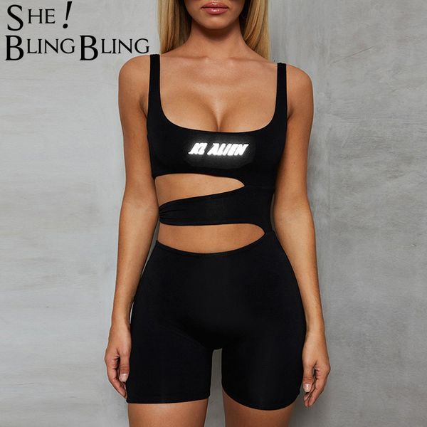 sheblingbling reflective letter printing black fitness women playsuit 2019 summer straps hollow out rompers womens jumpsuit, Black;white
sheblingbling reflective letter printing black fitness women playsuit 2019 summer straps hollow out rompers womens jumpsuit, Black;white