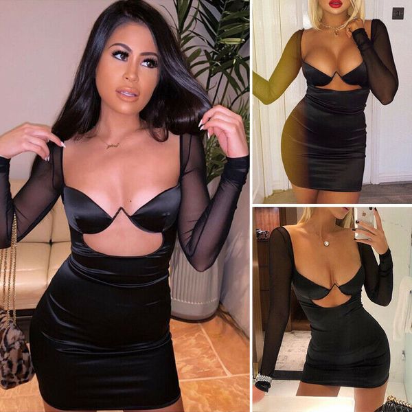 2019 black mini dress women long mesh sleeve bodycon dress casual party evening clubwear mini, Black;gray
2019 black mini dress women long mesh sleeve bodycon dress casual party evening clubwear mini, Black;gray