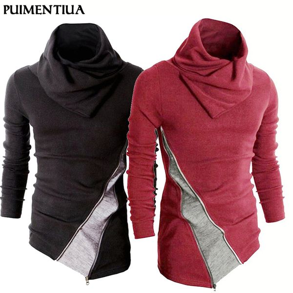 puimentiua 2019 men fashion patchwork turtleneck casual knitted sweater long sleeve autumn winter pullover irregular sweater, White;black
puimentiua 2019 men fashion patchwork turtleneck casual knitted sweater long sleeve autumn winter pullover irregular sweater, White;black