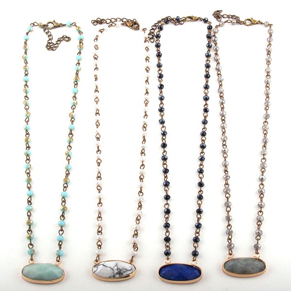 moodpc fashion jewelry 4mm glass rosary link stone charm pendant choker necklaces for women ethnic necklace, Silver
moodpc fashion jewelry 4mm glass rosary link stone charm pendant choker necklaces for women ethnic necklace, Silver