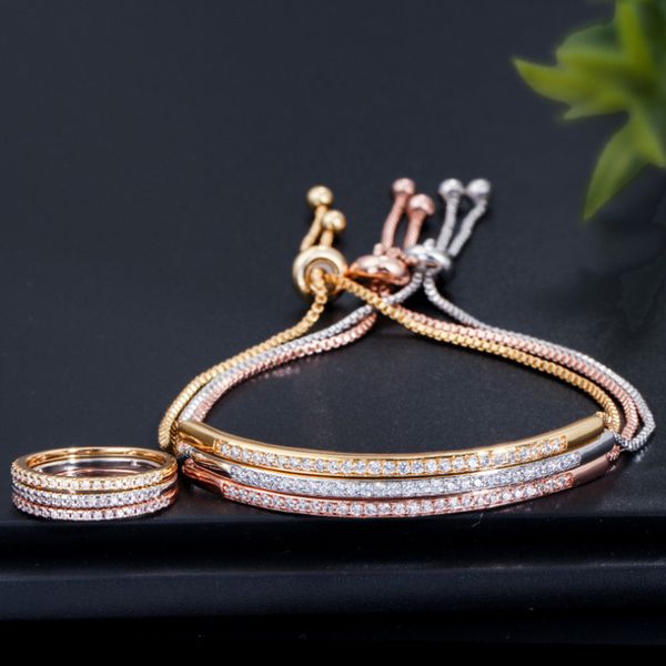 zlxgirl selling price full micro pave setting zircon bracelet with ring set classic adjust bracelet, Silver
zlxgirl selling price full micro pave setting zircon bracelet with ring set classic adjust bracelet, Silver