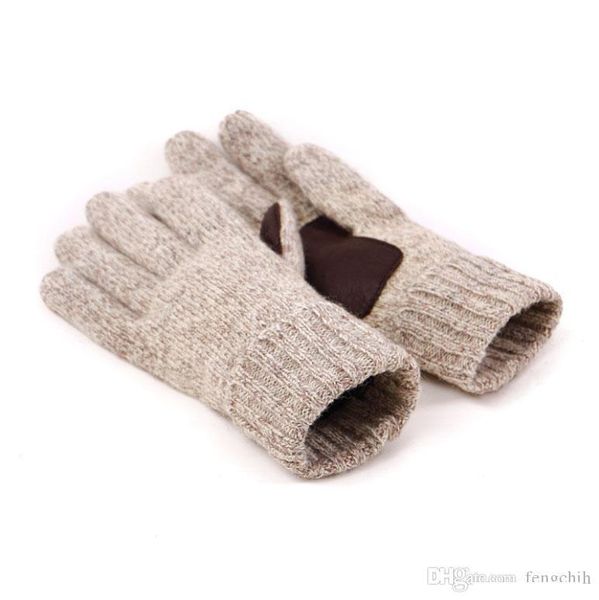 mens knit five fingers gloves 2 classic color beige grey winter gloves 60% wool and real leather antiskid mittens, Blue;gray
mens knit five fingers gloves 2 classic color beige grey winter gloves 60% wool and real leather antiskid mittens, Blue;gray