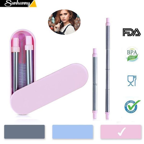 telescopic drinking straw collapsible straw foldable reusable metal straw with keychain hole for travel outdoor bar accessories
telescopic drinking straw collapsible straw foldable reusable metal straw with keychain hole for travel outdoor bar accessories