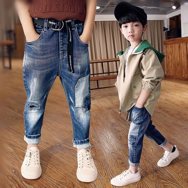 wear boys' autumn pants 2020 jia hou ku jeans children's wear boys' jeans medium and large children's stitching thickene, Blue
wear boys' autumn pants 2020 jia hou ku jeans children's wear boys' jeans medium and large children's stitching thickene, Blue