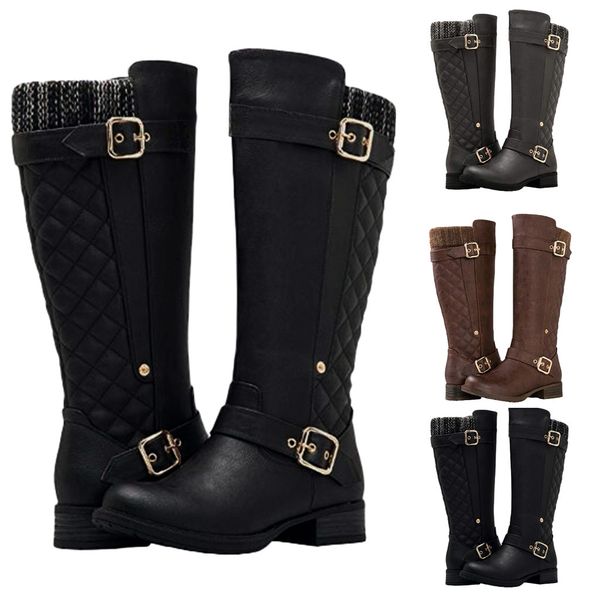 buckle strap motorcycle boots biker waterproof woman shoes fashion winter boots women knee high long zapatos de mujer drop, Black
buckle strap motorcycle boots biker waterproof woman shoes fashion winter boots women knee high long zapatos de mujer drop, Black