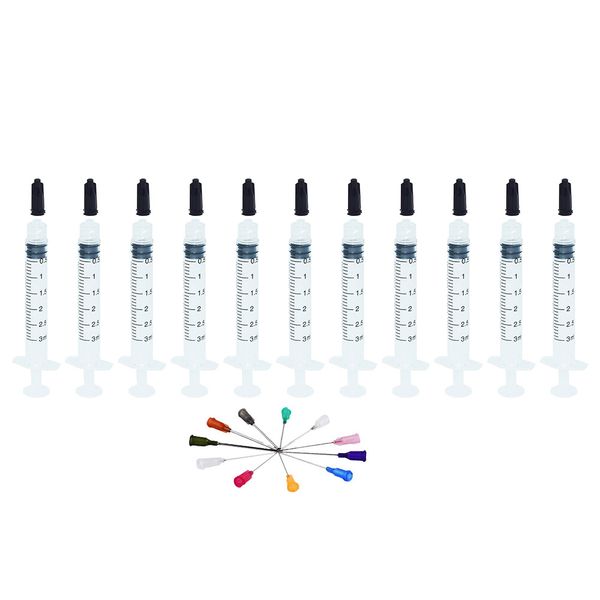 3ml syringes with 1.5 inch 14g-27g blunt tip plastic fill dispensing needle total pack of 11
3ml syringes with 1.5 inch 14g-27g blunt tip plastic fill dispensing needle total pack of 11